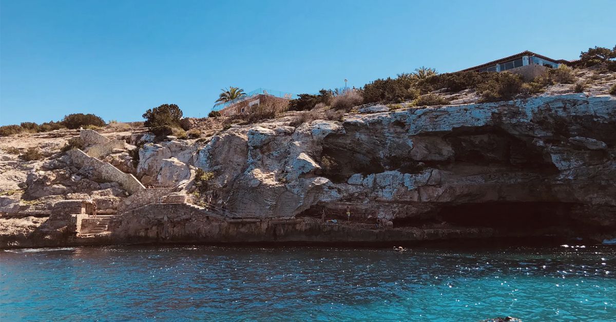 Es Pujols beach in Formentera